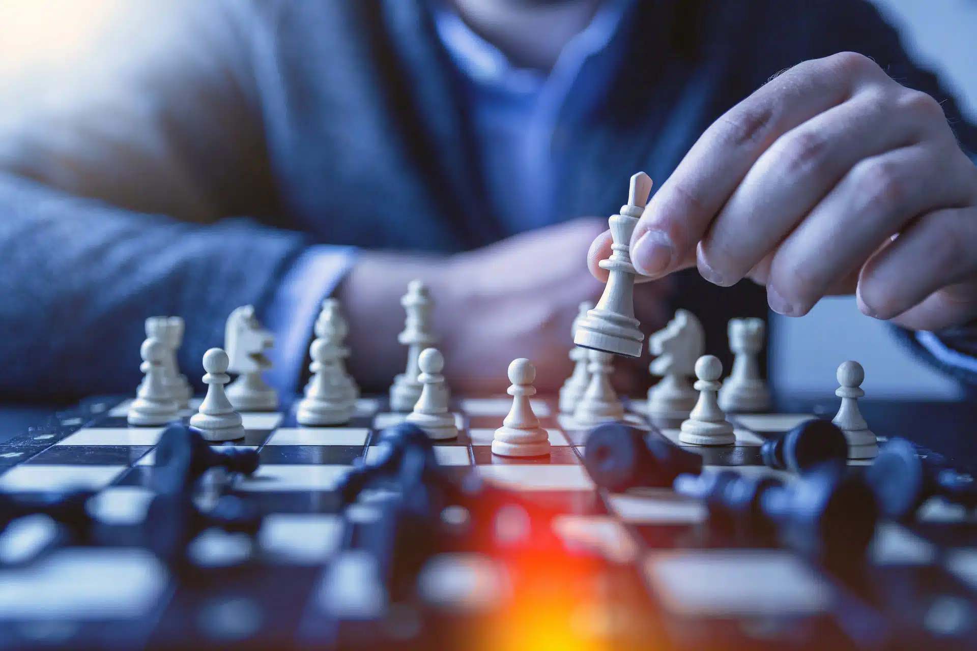 Man playing chess Man playing chess